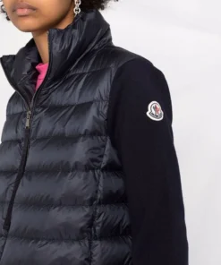 Moncler Navy 'Padded Zip-Up Jacket'