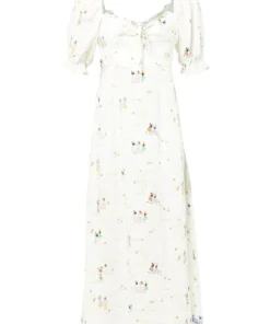 Rixo London 'Montenegro' Illustrated Midi Dress