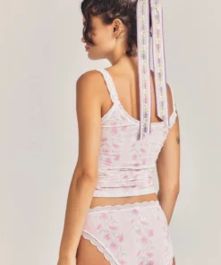 Stripe And Stare All In One ‘Morning Bliss Lace Cami And Knicker Set’