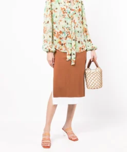 Rixo London 'Moss' Sheer Pussy Bow Floral Blouse