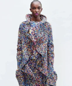 DRIES VAN NOTEN Multicoloured 'Vibe' Ruffled Collar Jacket Clothing