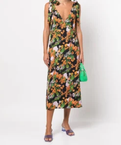 Stine Goya 'Naima' Floral Midi Dress