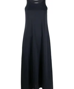 Studio Nicholson Clothing Navy 'Flint' Racer Vest Dress