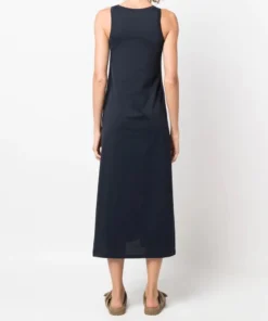Studio Nicholson Clothing Navy 'Flint' Racer Vest Dress