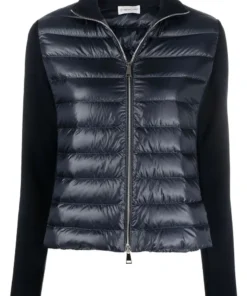 Moncler 'Navy Padded Cotton Cardigan'
