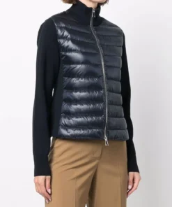 Moncler 'Navy Padded Cotton Cardigan'