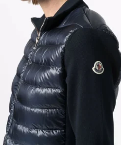 Moncler 'Navy Padded Cotton Cardigan'