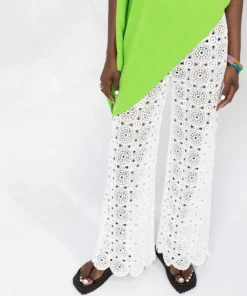 ROTATE Clothing White 'Nola' Crochet Trousers 11 ROTATE Clothing White 'Nola' Crochet Trousers