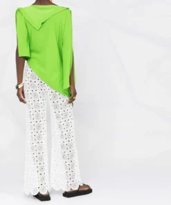 ROTATE Clothing White 'Nola' Crochet Trousers 12 ROTATE Clothing White 'Nola' Crochet Trousers