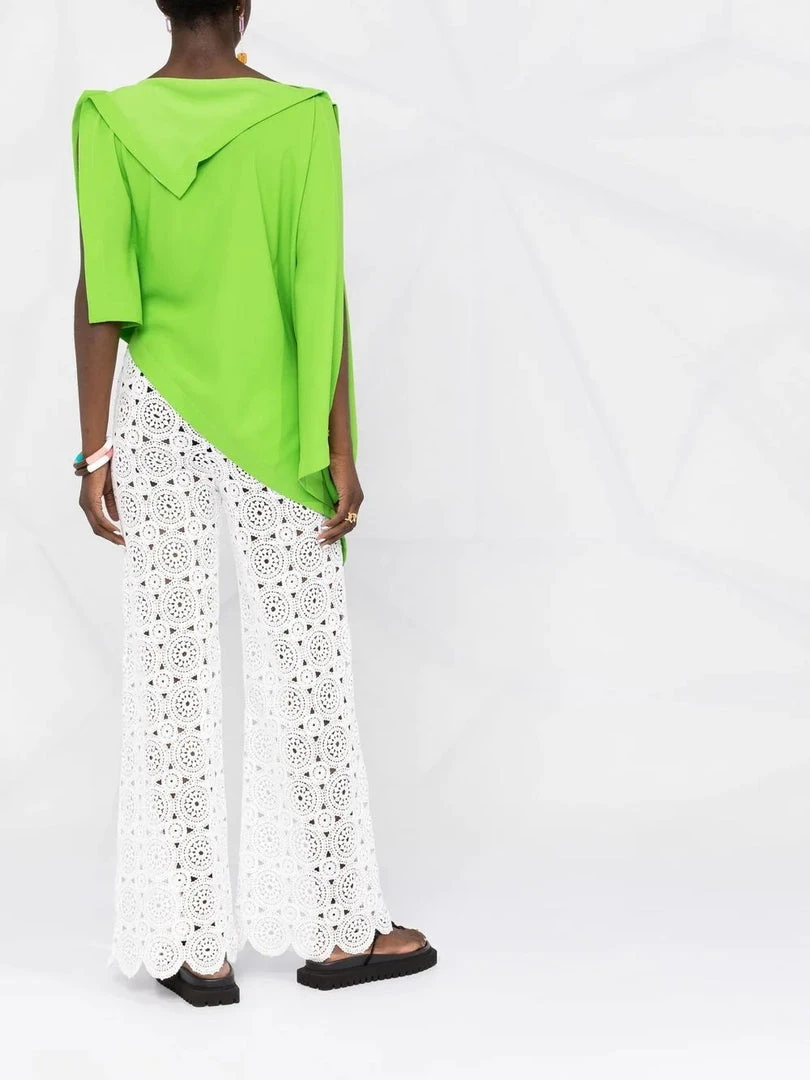 ROTATE Clothing White 'Nola' Crochet Trousers 7 ROTATE Clothing White 'Nola' Crochet Trousers