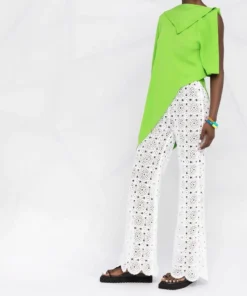 ROTATE Clothing White 'Nola' Crochet Trousers 13 ROTATE Clothing White 'Nola' Crochet Trousers