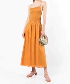 Faithfull The Brand Clothing 'Nolie' Shirred Midi Dress