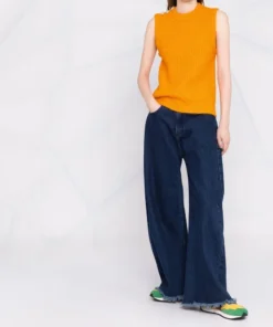 Ganni Orange 'Diamante Detail Knitted Vest' 19 Ganni Orange 'Diamante Detail Knitted Vest'