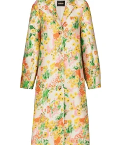 Bernard Boutique 42 Stine Goya New In Oversized 'Cornelia' Floral Jacquard Coat