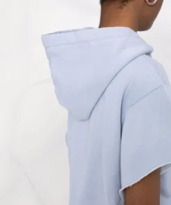 Isabel Marant Etoile Light Blue Oversized 'Milesy' Short Sleeve Logo Hoodie Clothing 10 Isabel Marant Etoile Light Blue Oversized 'Milesy' Short Sleeve Logo Hoodie Clothing