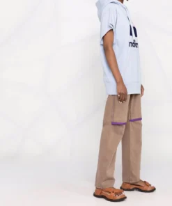 Isabel Marant Etoile Light Blue Oversized 'Milesy' Short Sleeve Logo Hoodie Clothing 13 Isabel Marant Etoile Light Blue Oversized 'Milesy' Short Sleeve Logo Hoodie Clothing