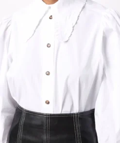 Ganni 'Oversized Pointed Collar Shirt'