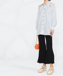 Ganni 'Oversized Striped Cut Out Detail Shirt' New In