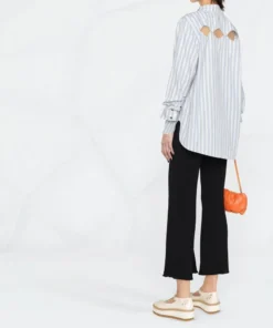 Ganni 'Oversized Striped Cut Out Detail Shirt' New In