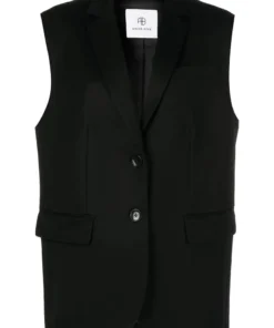 Anine Bing Oversized 'Tay' Wool Sleeveless Blazer New In