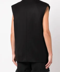 Anine Bing Oversized 'Tay' Wool Sleeveless Blazer New In 10 Anine Bing Oversized 'Tay' Wool Sleeveless Blazer New In