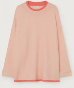 American Vintage Light Pink Oversized ‘Damsville’ Tonal Sweater