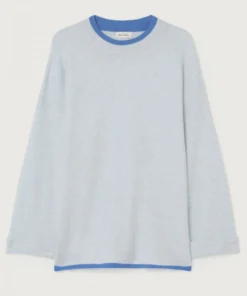 American Vintage Blue Oversized ‘Damsville’ Tonal Sweater