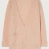 American Vintage Clothing Light Pink Oversized ‘East’ Melange Knit Cardigan