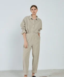 American Vintage Clothing Beige 'Padow' Corduroy Trousers