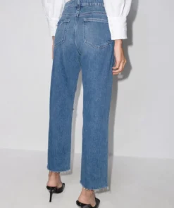 Paige Clothing 'Noella' Distressed Straight Leg Jeans