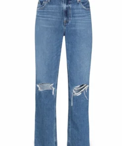 Paige Clothing 'Noella' Distressed Straight Leg Jeans