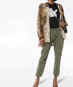 Paige Khaki ‘Mayslie’ Denim Cargo Joggers Clothing