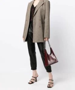 Paige 'Viviette' Faux Leather Cropped Joggers Clothing