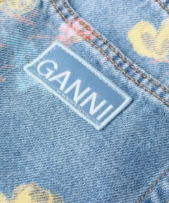 Ganni 'Painted Floral Jeans'