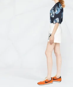 Moncler White 'Palm Tree Detail Shorts'