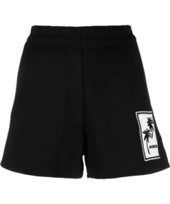 Moncler Black 'Palm Tree Detail Shorts'