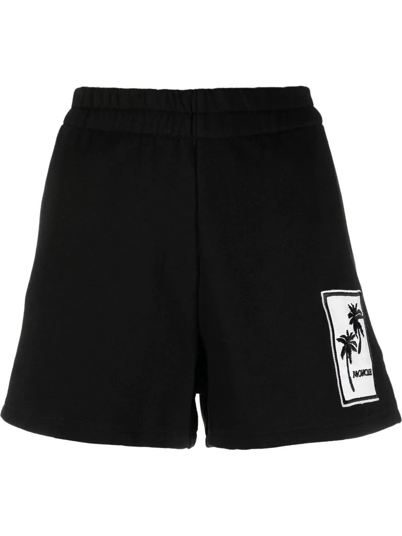 Moncler Black 'Palm Tree Detail Shorts' 3 Moncler Black 'Palm Tree Detail Shorts'