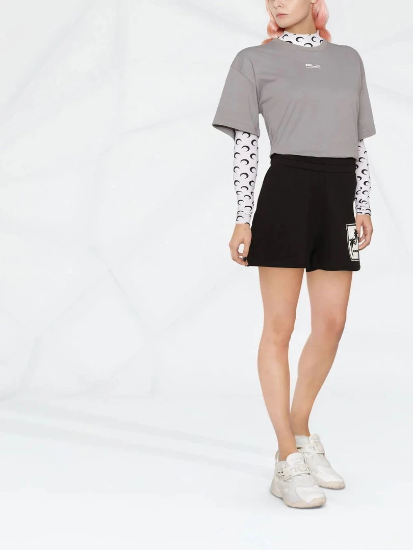 Moncler Black 'Palm Tree Detail Shorts' 5 Moncler Black 'Palm Tree Detail Shorts'