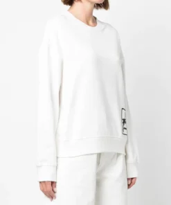 Moncler White 'Palm Tree Detail Sweatshirt'