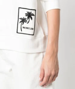 Moncler White 'Palm Tree Detail Sweatshirt'