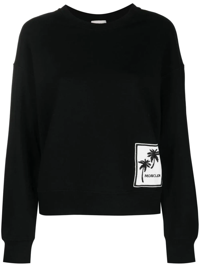 Moncler Black 'Palm Tree Detail Sweatshirt' 3 Moncler Black 'Palm Tree Detail Sweatshirt'