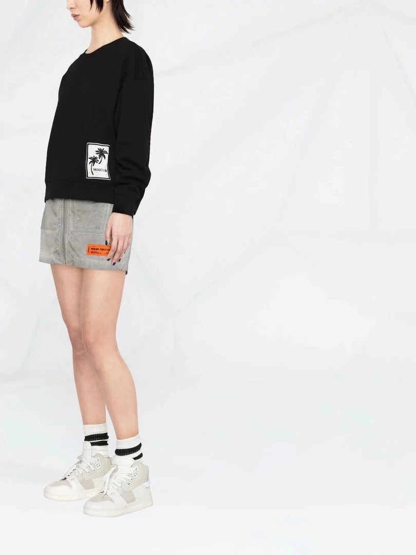 Moncler Black 'Palm Tree Detail Sweatshirt' 6 Moncler Black 'Palm Tree Detail Sweatshirt'