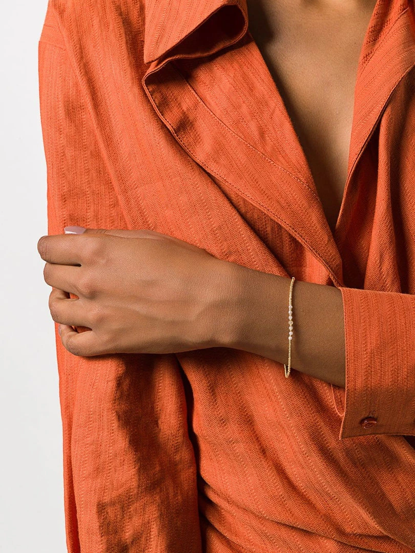 ANNI LU Accessories Pearl Toned 'Bead & Gem 22' Bracelet 4 ANNI LU Accessories Pearl Toned 'Bead & Gem 22' Bracelet