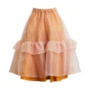 Rabens Saloner Mustard 'Pilar' Layered Organza Skirt Clothing