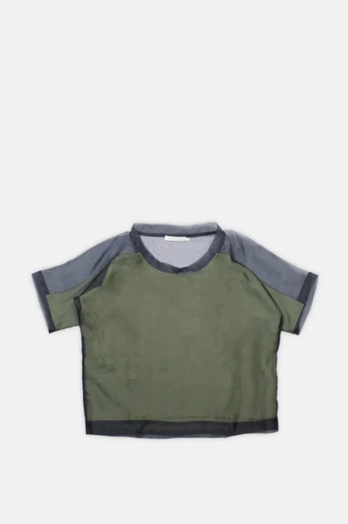 Rabens Saloner Green And Black 'Pim' Layered Organza Top 3 Rabens Saloner Green And Black 'Pim' Layered Organza Top