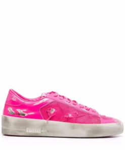 Golden Goose 'Pink Distressed Trainers'