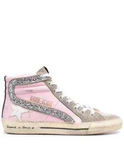 Golden Goose Shoes Pink'Slide' High Top Trainers