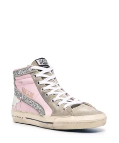 Golden Goose Shoes Pink 'Slide' High Top Trainers