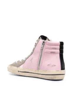 Golden Goose Shoes Pink 'Slide' High Top Trainers