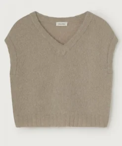 American Vintage Clothing Taupe ‘Pinobery’ Knit Vest